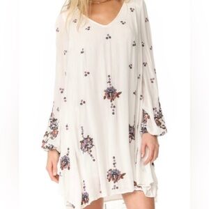 Free people oxford embroidered dress sz xs